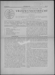 Maandblad van de Vereeniging voor Vrouwenkiesrecht in Nederlandsch-Indië  1930, jrg 4, no 5 [1930],
