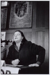 Rechtszitting over de Bijstandswet gehouden in het Vakbondsmuseum door de Vrouwenbond FNV 1995