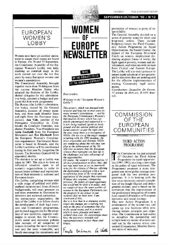 Women of Europe Newsletter [1990], 12 (Sep-Oct)