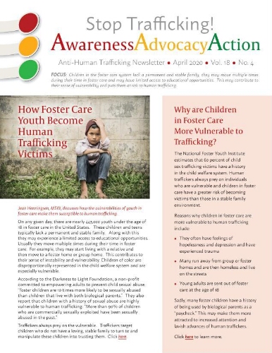 Stop trafficking! Anti-human trafficking newsletter [2020], 4 (April)