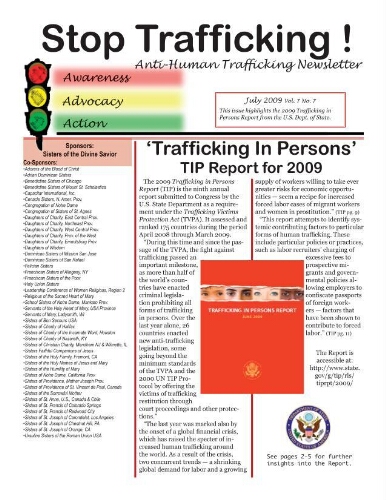 Stop trafficking! Anti-human trafficking newsletter [2009], 7 (July)