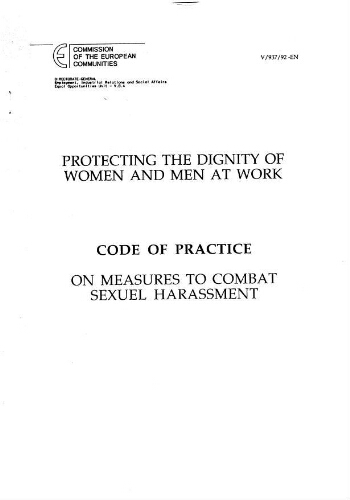 Protecting the dignity of women and men at work