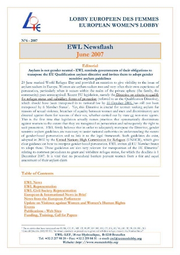 EWL newsflash [2007], 6 (June)