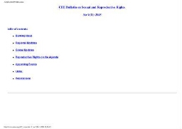 CEE Bulletin on sexual and reproductive rights [2005], 9 (31)