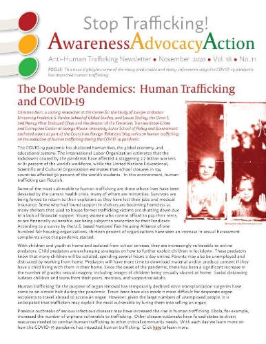 Stop trafficking! Anti-human trafficking newsletter [2020], 11 (November)