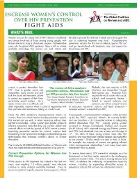 Increase women's control over HIV prevention