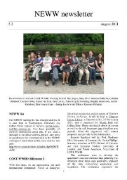 NEWW newsletter [2011], 3 (August)
