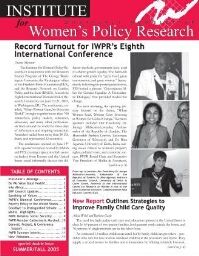 Institute for Women's Policy Research [2005], Summer/Fall