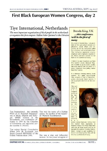 Tiye International newsletter [2007], 2 [sept]