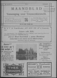 Maandblad van de Vereeniging voor Vrouwenkiesrecht  1909, jrg 13, no 5 [1909], 5
