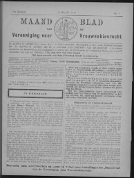 Maandblad van de Vereeniging voor Vrouwenkiesrecht  1916, jrg 20, no 3 [1916], 3