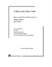 A place at the policy table