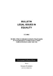 Bulletin legal issues in gender equality [2002], 3
