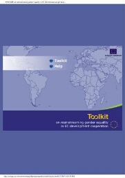Toolkit on mainstreaming gender equality in EC development cooperation