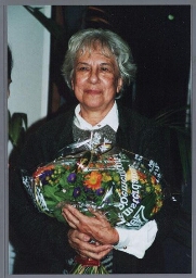 Wies van Groningen, genomineerde voor de Zami-award verhalen. 2000