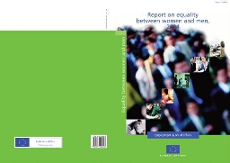 Report on equality between women and men, 2004