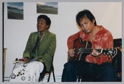 Manouska Zeegelaar-Breeveld (Surinaamse) stand up comedian, tijdens een Zamicasa (informatie, netwerk & promotion bijeenkomst van Zami) 2003