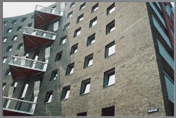 Nieuwbouw aan de Azartplein in Zeeburg Amsterdam 1995