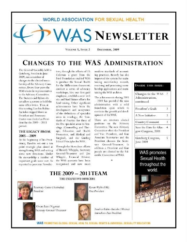 WAS newsletter [2009], 2 (Dec)
