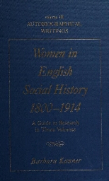 Women in English social history 1800-1914