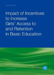Impact of incentives to increase girls' access to and retention in basic education