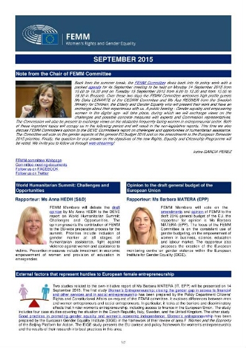 FEMM newsletter [2015], September
