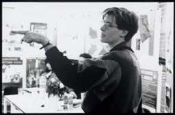 Ansje Roepman tijdens internationale vrouwendag op het IIAV 1989