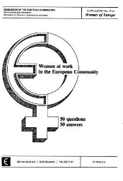 Women at work in the European Community