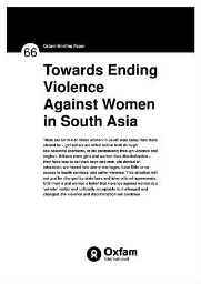 Towards ending violence against women in South Asia