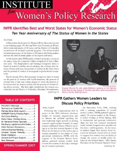 Institute for Women's Policy Research [2007], Spring/Summer