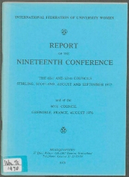 Report of the nineteenth conference