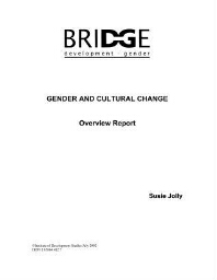 Gender & cultural change