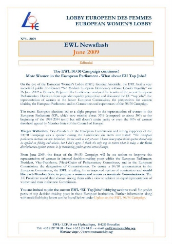 EWL newsflash [2009], 6 (June)