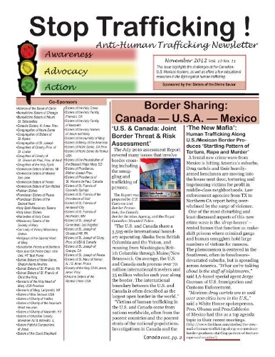 Stop trafficking! Anti-human trafficking newsletter [2012], 11 (November)