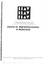 Literatuurlijst zwarte en migrantenvrouwen in Nederland