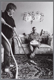 Thuiszorg aan het werk bij bejaarde vrouw. 1990 ?