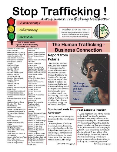 Stop trafficking! Anti-human trafficking newsletter [2018], 10 (October)