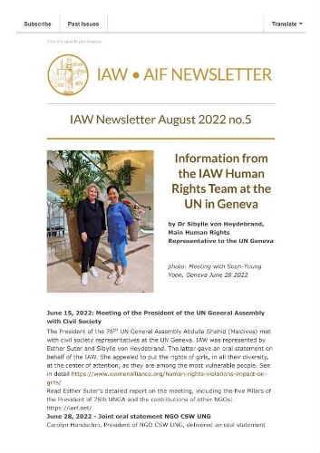 IAW newsletter [2022], 5 (=4?) (August)