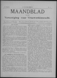 Maandblad van de Vereeniging voor Vrouwenkiesrecht  1903, jrg 7, no 9 [1903], 9
