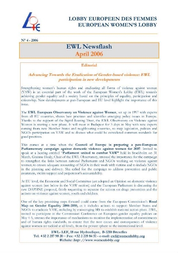 EWL newsflash [2006], 4 (April)