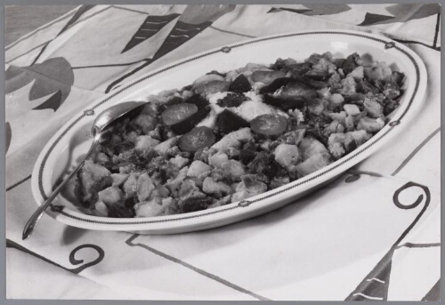 Eten tijdens distributietijd. 1936
