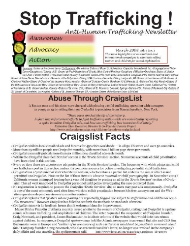 Stop trafficking! Anti-human trafficking newsletter [2008], 3 (March)