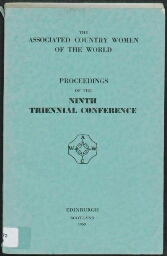 Proceedings of the ninth triennial conference, Edinburg, Scotland 1959