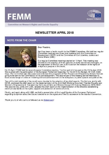 FEMM newsletter [2018], April
