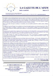Gazette de l'AFEM [2005], 35 (Juillet/Aout)
