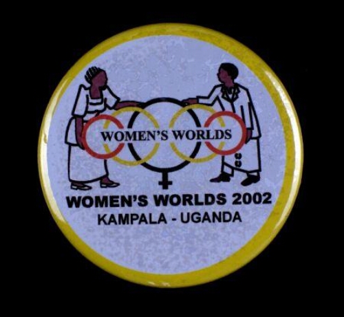 Button. 'Women's Worlds'