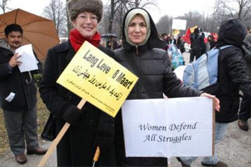 Internationale demonstratie voor betere vrouwenrechten in Iran 2006
