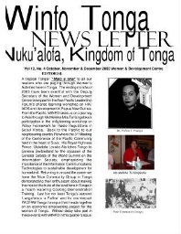Winfo Tonga Newsletter [2003], 4 (Oct-Dec)