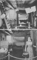 Afdeeling Ziekenbezoek: vóór en na het bezoek van de wijkverpleegster. 1913