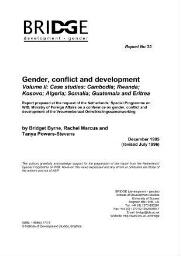 Gender, conflict and development. Volume II